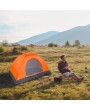 1-Person Waterproof Camping Dome Tent Automatic Pop Up Quick Shelter Outdoor Hiking Orange