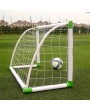 [US-W]120 x 80 x 60cm Soccer Goal Training Set with Net Buckles Ground Nail Football Sports White & Green