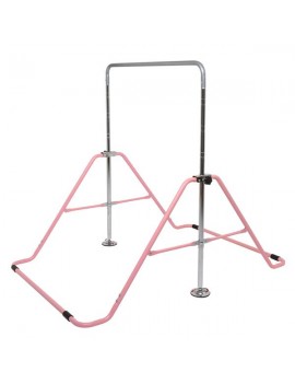 Foldable Children's Horizontal Bar Gymnastics Bar Pink