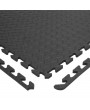 18pcs Household Anti-Skid Moisture-Proof Eva Environmental Ground Mat Fitness Mat Leaf Pattern Black
