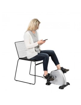 W002K Home Use Hands and Feet Trainer Mini Exercise Bike Silver