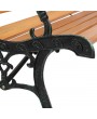 49" Garden Bench Patio Porch Chair Deck Hardwood Cast Iron Love Seat Rose Style Back