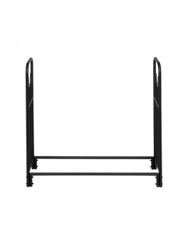 Artisasset Black Sand Pattern Single Layer 4 Feet Long 44 Inches High With Arrow Style Indoor And Outdoor Iron Fireplace Firewood Stand